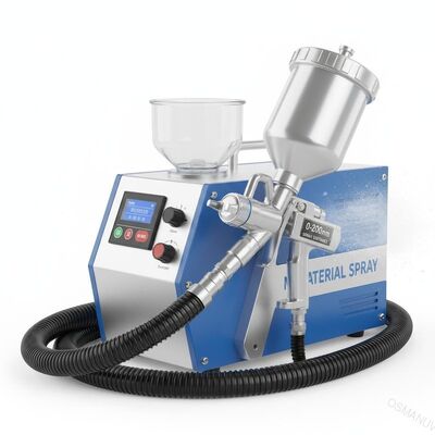 Machine de revêtement par pulvérisation de matériaux pour revêtement en poudre avec une distance de pulvérisation de 0 à 200 mm