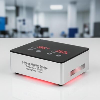 Appareil de chauffage infrarouge compact pour une température de chauffage de 0 à 200 °C et un temps de chauffage de 0 à 999 s