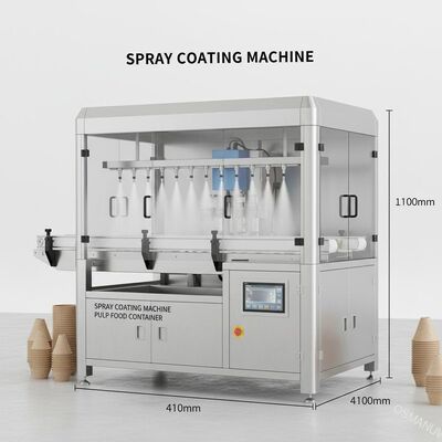 1100 mm * 410 mm * 1100 mm Machine de revêtement par pulvérisation pour conteneur de pâte alimentaire
