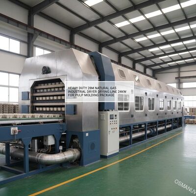 Ligne de séchage industriel à gaz naturel de 28 m de haute capacité 24 kW pour le moulage de pâte à papier