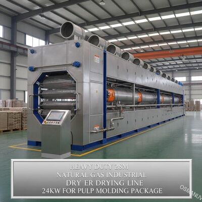 Ligne de séchage industriel à gaz naturel de 28 m de haute capacité 24 kW pour le moulage de pâte à papier
