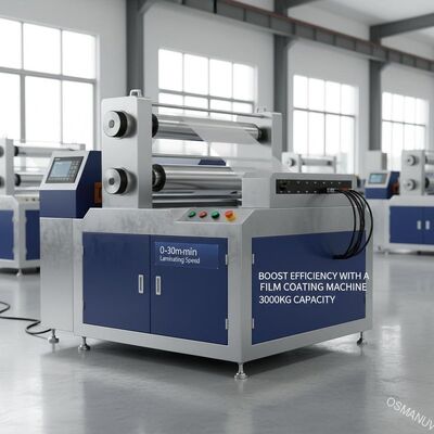 Augmenter l'efficacité avec une machine de revêtement de film 3000KG Capacité 0-30m/min Vitesse de stratification