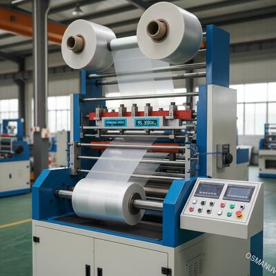 Machine de laminage de film de 3000 kg de capacité avec redressement et vitesse de redressement de 0 à 100 m/min