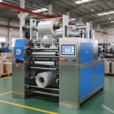 Système de commande PLC Machine de laminage de film 3000KG pour le grand diamètre de rebondissement 1000mm