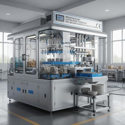 Conception innovante de la technologie de pointe de la machine de revêtement de moulage de pâte de pâte 24 Station CE