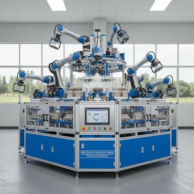 Longue durée de vie Assemblage robotique à grande vitesse de la pâte à modeler machine de revêtement 24 Station pour la pâte à modeler produit