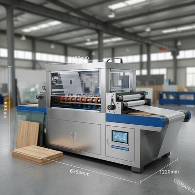 Pour le plan de surface du plancher de verre de plaque plastique machine de laminage de film avec dimension globale 6300 * 1550 * 1200mm