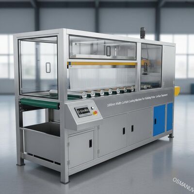 Machine de revêtement de rideau de 1000 mm de largeur pour le traitement de surface des rouleaux de polissage 0-50m/min