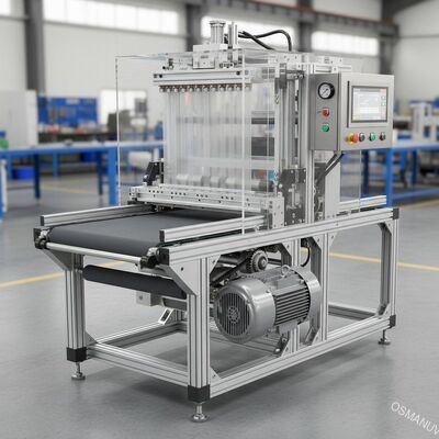 Machine de revêtement des rideaux par couteau à air et polissage avec moteur à courant alternatif