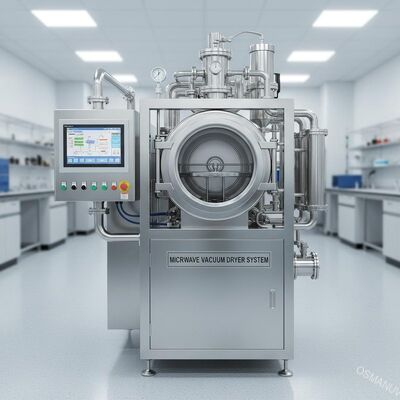 Système de séchoir sous vide à micro-ondes contrôlé par PLC avec construction en acier inoxydable