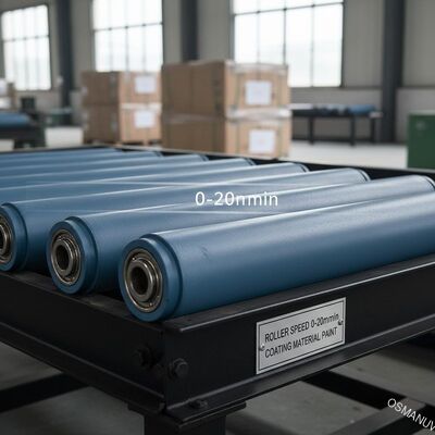 Rouleaux de convoyeur robustes et lourds avec vitesse de roulement de 0 à 20 m/min et peinture de revêtement