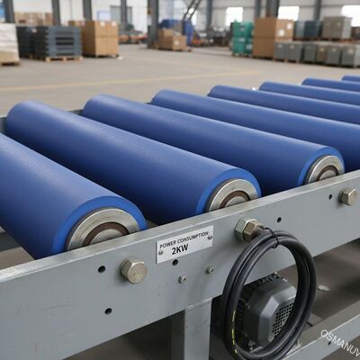 Rouleaux de convoyeur lourds avec une consommation d'énergie de 2 kW et revêtement de rouleaux