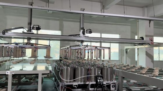 Automatic Multi-Station Spin Coating Machine for Pulp Molding with Customizable Coating Thickness & Robotic Material Handling