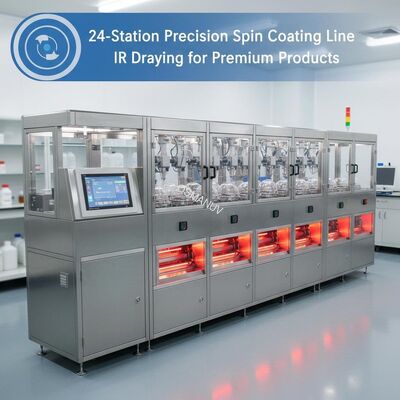 24-Station Precision Spin Coating Line with IR Drying for Premium Products