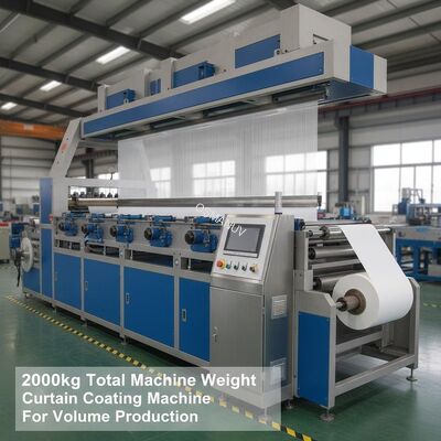 2000kg Total Machine Weight Curtain Coating Machine For Volume Production