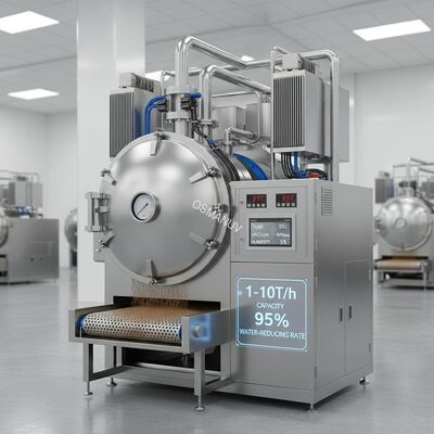 1-10T/h Capacity Microwave Vacuum Drying Equipment With 95% Water-Reducing Rate
