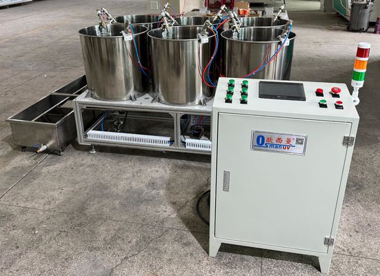 Système de revêtement rotatif à 6 positions de précision pour les emballages alimentaires en pâte moulée - Contrôle uniforme de l'épaisseur du film